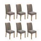 Kit com 6 Cadeiras para Sala de Jantar Estofadas Apogeu
