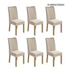 Kit com 6 Cadeiras para Sala de Jantar Estofadas Apogeu Kit com 6 Cadeiras para Sala de Jantar Estofadas Apogeu