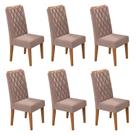 Kit com 6 Cadeiras para Sala de Jantar Mdp/mdf Dyniz