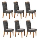 Kit com 6 Cadeiras para Sala de Jantar Mdp/mdf Dyniz