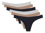 Kit Com 6 Calcinhas Biquíni Invisível Bonjour Lingerie - Ref. KT3408