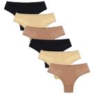 Kit Com 6 Calcinhas Calça Alta Dorbe Renda Multicolorido Kit Com 6 Calcinhas Calça Alta Dorbe Renda Multicolorido