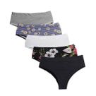 Kit com 6 Calcinhas Cintura Alta Conforto Algodão
