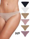 Kit Com 6 Calcinhas Trifil Tanga Glow Up Microfibra