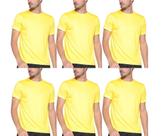 Kit com 6 Camisas Camisetas Blusas Baby Looks T-shirts Masculina Feminina Slim Básica 100% Algodão
