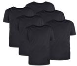 Kit com 6 Camisetas Básicas Algodão Preto Tamanho GG Kit com 6 Camisetas Básicas Algodão Preto Tamanho GG