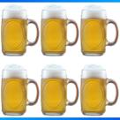 Kit Com 6 Canecas De Vidro Chopp Cerveja Bar Restaurante Padaria 360 Ml