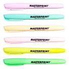 Kit com 6 Canetas Marca Texto Cores Pastel Masterprint