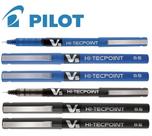 Kit Com 6 Canetas Pilot Hi Tecpoint V5 Azul e Preta