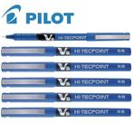 Kit Com 6 Canetas Pilot Hi Tecpoint V5 Azul