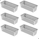 Kit com 6 Cesto Organizador Multiuso comprido Kit com 6 Cesto Organizador Multiuso comprido