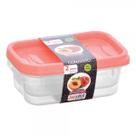 Kit Com 6 Conjuntos Com 2 Potes Retangulares Graduados 300ml