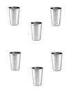 Kit Com 6 Copos Inox Pequeno 240 ml Gourmet Mix