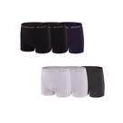 Kit com 6 Cuecas Boxer Sem Costura Trifil CE0277/0277 Microfibra - Preto/Branco/Cinza/Marinho