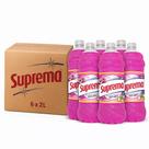 Kit Com 6 Desinfetante Suprema 2L LAVANDA Perfume Duradouro Ação Antibacteriana Cozinha Banheiro Casa