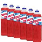 Kit Com 6 Detergente Lava Louças Liquido 500ml Suprema Frutas Vermelhas Limpeza Cozinha