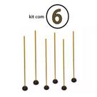Kit com 6 Estacas de Agilidade com Base 1,60 Rythmoon