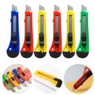 Kit com 6 Estiletes Largos 16mm Lâmina de Metal e Corpo Plástico Colorido Gatte para Escola, Escritório e Artesanato Kit com 6 Estiletes Largos 16mm Lâmina de Metal e Corpo Plástico Colorido Gatte para Escola, Escritório e Artesanato