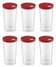 Kit Com 6 Farinheiro Açucareiro Pote Porta Mantimento Condimento 500ml Plático Uz Kit Com 6 Farinheiro Açucareiro Pote Porta Mantimento Condimento 500ml Plático Uz