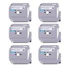 KIT COM 6 FITAS BRANCAS ROTULADOR OLLIX COMPATIVEL Mk231 M231 Mk 231 OLLIX