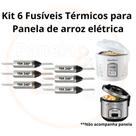 Kit com 6 Fusíveis Térmicos para PANELA DE ARROZ ELÉTRICA 10A 240 GRAUS - Fusível