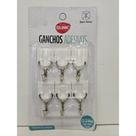 Kit com 6 ganchos adesivo organizador multiuso para cozinha e banheiro Kit com 6 ganchos adesivo organizador multiuso para cozinha e banheiro