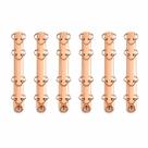 Kit com 6 Garras de Metal Rosé A5 com 4 Argolas Articuladas em D 25mm para Fichários Planners Cadernos e Agendas