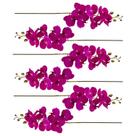 Kit com 6 Haste de Orquídea Artificial Pink Formosinha