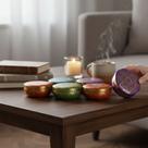 Kit com 6 Latas Mandala Decorativas em Metal 160ml 9x3,5cm para Velas Aromáticas Artesanais Kit com 6 Latas Mandala Decorativas em Metal 160ml 9x3,5cm para Velas Aromáticas Artesanais