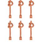 Kit com 6 Lustres Pendentes Corda para 1 Lâmpada E27 Bivolt