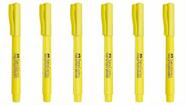 Kit com 6 Marca Texto Faber-Castell Grifpen Amarelo Original