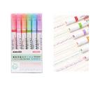 Kit Com 6 Marca Texto Linhas Desenhadas SH7008-06