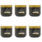 Kit Com 6 Mascara Tonalizante Preto Azulado Felicity 500Gr