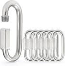 Kit com 6 Mosquetões Sprookber de Aço Inoxidável 304 - 6,2 cm