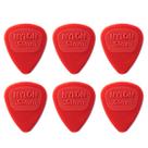 Kit com 6 Palhetas Dunlop Nylon 0,53mm Vermelho