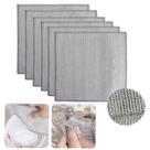Kit com 6 Panos de Limpeza 20x20cm Dupla Face Plástico Abrasivo Remove Manchas