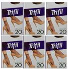 Kit com 6 Pares de Meia Trifil Soquete Transparente Fio 20 Ref: (W06126)