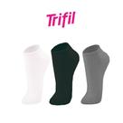 Kit Com 6 Pares De Meias Básica Cano Curto Unissex Trifil Feminino E Masculino