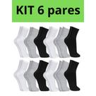 Kit com 6 Pares de Meias Cano Alto Algodão Unissex Tamanho único 36 ao 42 Kit com 6 Pares de Meias Cano Alto Algodão Unissex Tamanho único 36 ao 42