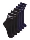 Kit com 6 Pares de Meias Esportiva Cano Médio Speedo 8030 Colorido