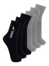 Kit com 6 Pares de Meias Esportiva Cano Médio Speedo 8032 Colorido