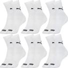 Kit com 6 Pares de Meias Puma Modelo Cano Médio Lisa Básica Esportiva Calcanhar Verdadeiro Sport Kit com 6 Pares de Meias Puma Modelo Cano Médio Lisa Básica Esportiva Calcanhar Verdadeiro Sport