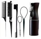 Kit Com 6 Peças Spray Pente Escova Cabelo Trança Penteado Kit Com 6 Peças Spray Pente Escova Cabelo Trança Penteado