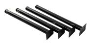 Kit Com 6 Pés De Ferro Tubular Circular Mesa 50cm Aço Forte