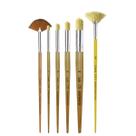 Kit Com 6 Pincéis Artísticos Para Pintura Em Efeitos e Stencil