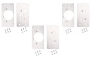 Kit Com 6 Placa De Reparo Para Consertar Dobradiça Armário Mdf + 36 Parafusos