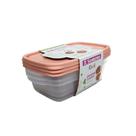 Kit com 6 Potes de Plástico Marmita Sanremo 785ml - Coral Kit com 6 Potes de Plástico Marmita Sanremo 785ml - Coral