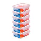 Kit com 6 Potes de Vidro Herméticos 1,040L com Divisória Invicta