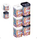 Kit Com 6 Potes Hermético De Acrílico Mantimentos Tampa Trava 1700 Ml
