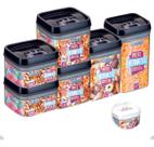 Kit Com 6 Potes Herméticos De Acrílico Com Trava Tamanhos Variados